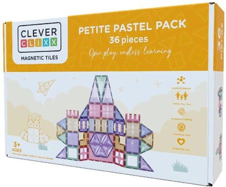 Cleverclixx - Klocki magnetyczne Petite Pastel Pack - 36 el.