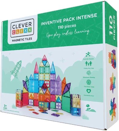 Cleverclixx - Klocki magnetyczne Inventive Pack Intense - 110 el.