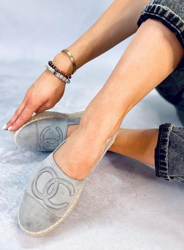 シャネル ショート 38 Chanel 23C size 38 metallic trainer / sneakers silver