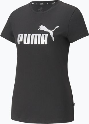 Puma Koszulka Damska Ess+ Metallic Logo Tee Black Silver