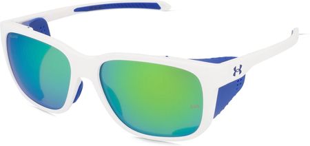 UNDER ARMOUR UA GLACIAL Męskie okulary przeciwsłoneczne, Oprawka: Tworzywo sztuczne, biały