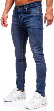 Spodnie Jeansowe Męskie Slim Fit Granatowe 6257 DENLEY_36/XL