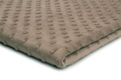 Orient Fashion Dzianina Minky Kropki Caffe Latte