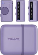 Bezprzewodowy mikrofon 7Ryms iRay DW10 [mini jack 3,5mm + USB-C] podwójny FIOLETOWY