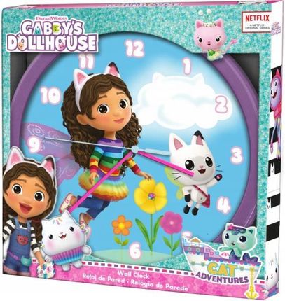 Ścienny Zegar dla Dziecka Dekoracyjny Zegarek 25 cm Gabbys Dollhouse Kids