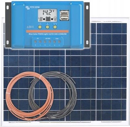 Panel słoneczny 55W z regulatorem ładowania 5A