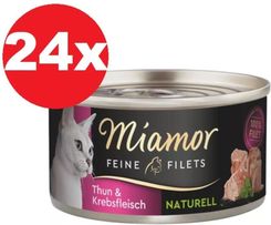 Miamor Feine Filets Naturell Tuńczyk I Krab W Sosie Własnym 24X80G