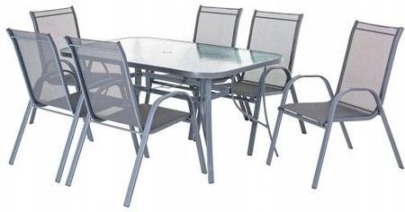 Mat-Company Komplet Mebli Ogrodowych Na Taras Stół + 6 Krzeseł Mebleogrodowe