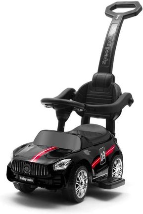 Baby Mix Racer Jeździk Auto Z Rączką Do Prowadzenia Black 45828