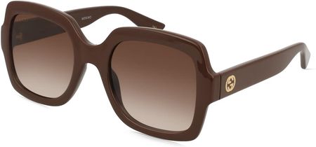 Gucci GG1337S Damskie okulary przeciwsłoneczne, Oprawka: Tworzywo sztuczne, brązowy