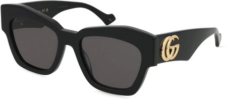 Gucci GG1422S Damskie okulary przeciwsłoneczne, Oprawka: Octan z recyklingu, czarny