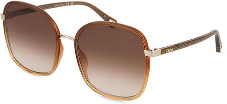 Chloé CH0031S Damskie okulary przeciwsłoneczne, Oprawka: Tworzywo sztuczne, brązowy