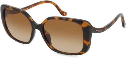 COACH HC8376U Damskie okulary przeciwsłoneczne, Oprawka: Tworzywo sztuczne, brązowy