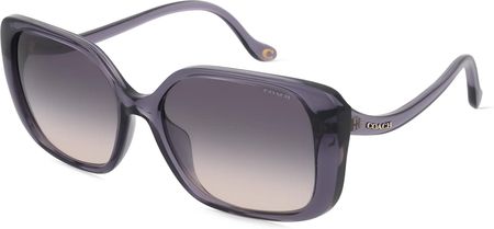 COACH HC8376U Damskie okulary przeciwsłoneczne, Oprawka: Tworzywo sztuczne, kryształowy przezroczysty