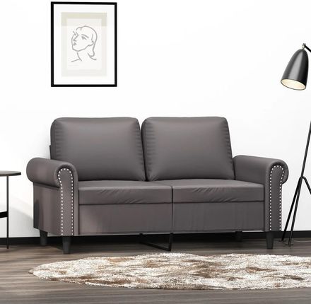 vidaXL 2-osobowa sofa szary 120 cm sztuczna skóra (359501)