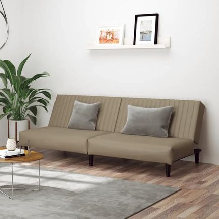 vidaXL 2-osobowa sofa cappuccino sztuczna skóra (375950)