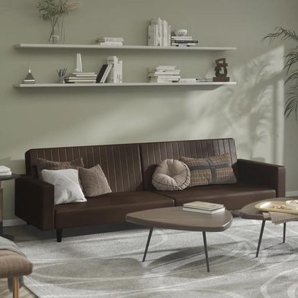 vidaXL 2-osobowa sofa brązowa sztuczna skóra (375952)