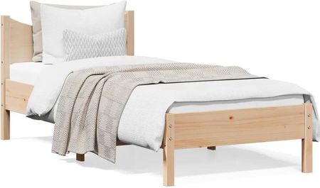 vidaXL Rama łóżka 75x190 cm lite drewno sosnowe (844757)