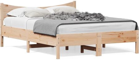 vidaXL Rama łóżka 135x190 cm lite drewno sosnowe (844745)