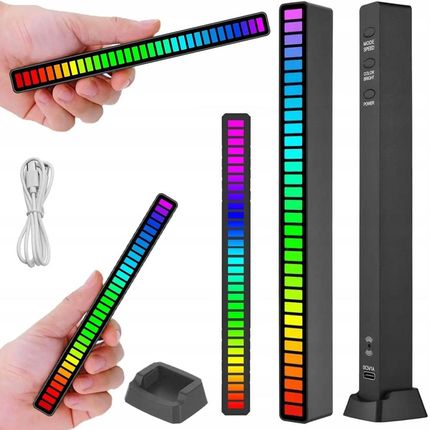LEDY USB REAKCJA NA DŹWIĘK MULTIKOLOR NEON RGB LED