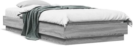 vidaXL Rama łóżka szary dąb sonoma 90x200cm materiał drewnopochodny (839607)