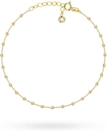 Biżuteria Gabor Złota Bransoletka Celebrytka Diamentowane Kulki 17-19Cm 585