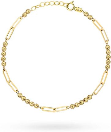 Biżuteria Gabor Złota Bransoletka Diamentowane Kuleczki 17-19Cm 585