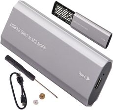 Zdjęcie OBUDOWA ADAPTER DYSKU KIESZEŃ M.2 SATA NGFF USB 3.1 USB TYP-C 2230-2280mm - Milanówek