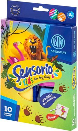 Astra Art-Pap Lekka Masa Plastyczna Dżungla Sensorio Kids 10 Kolorów