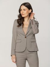 Zdjęcie Marynarka damska w szaro-brązową pepitkę - Libiąż