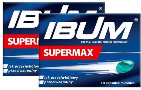 IBUM Supermax 600 mg lek przeciwbólowy, 2 x 10 kapsułek