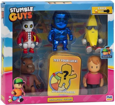 PMI Kids World Stumble Guys Mini Action Figures 6 Pack Deluxe Box B