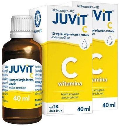 Juvit C 100 mg/ml Krople doustne, 2 X 40 ml