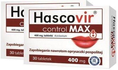 Hascovir control MAX 400 mg, 2 X 30 tabletek