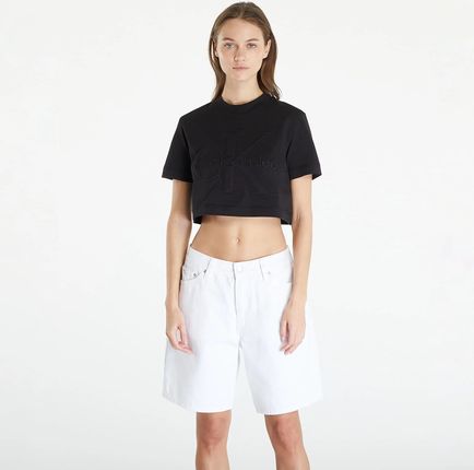 Calvin Klein Jeans Premium Monologo Cropped T-Shirt Black