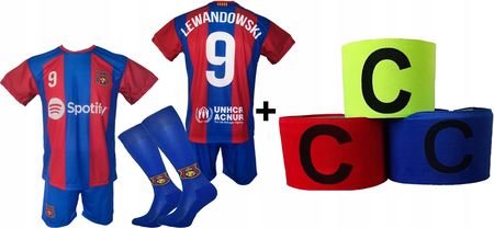 Lewandowski komplet strój piłkarski Barcelona r140