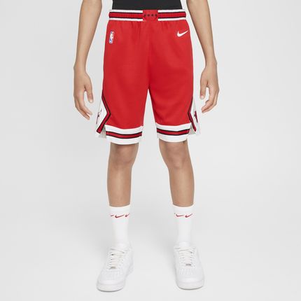 Spodenki dla dużych dzieci (chłopców) Nike NBA Swingman Chicago Bulls Icon Edition 2023/24 - Czerwony