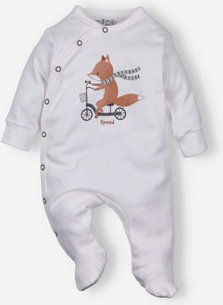 Pajac niemowlęcy CUTE CARS z bawełny organicznej dla chłopca