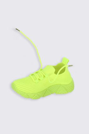 Sneakersy żółte neonowe buty sportowe