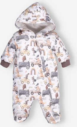 Kombinezon niemowlęcy CUTE CARS z bawełny organicznej dla chłopca
