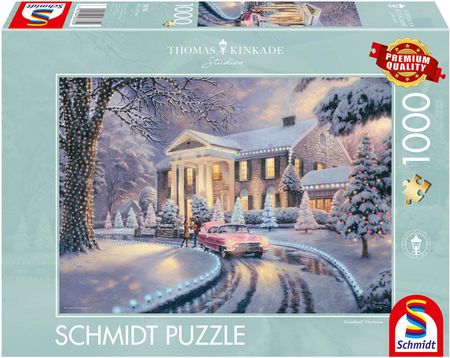 Schmidt Puzzle Thomas Kinkade Graceland Zimą 1000El.