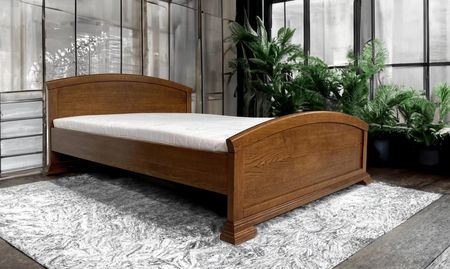 Łóżko sypialniane, łóżko dębowe 200×200 cm Parys łóżko drewniane