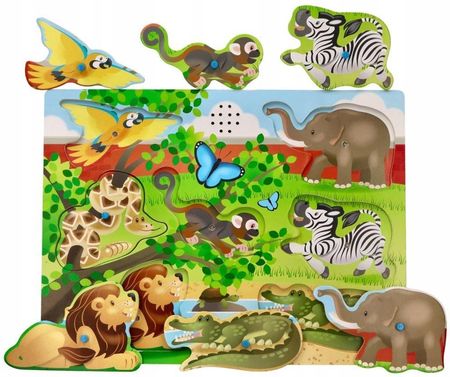 Melissa & Doug Dźwiękowe Puzzle Zwierzęta Z Zoo