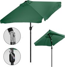 Zdjęcie Modern Home Prostokątny Duży Parasol Ogrodowy Skośny Łamany Z Korbą Zielony 200x140cm - Bydgoszcz