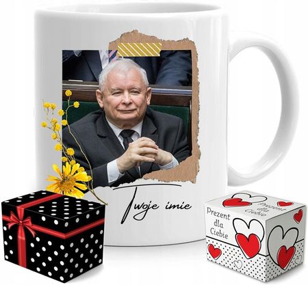 Polidraw Kubek Prezesa Pis Jarosław Kaczyński Pudełko Imię Z Nadrukiem Ze Zdjęciem