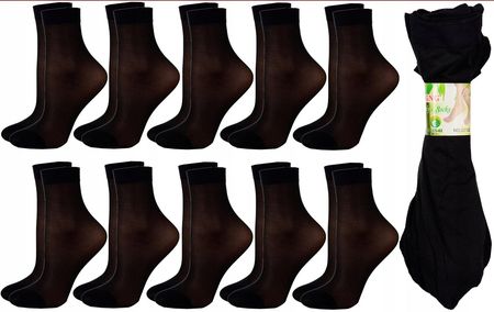 SKARPETKI RAJSTOPOWE CZARNE 10 PAR