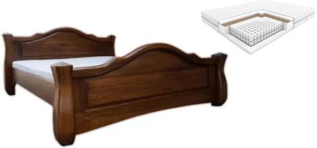 Łóżko dębowe 160x200 Morfeusz z materacem kieszeniowym Hilding Fandango