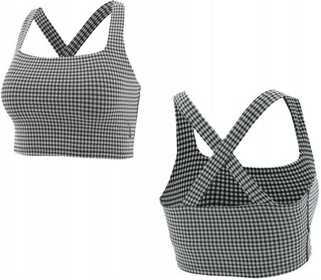 nike gingham cropped tank