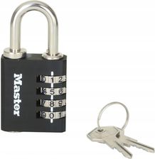 Zdjęcie Masterlock Kłódka szyfrowa z 4 cyframi 7641EURDBLK i kluczem awaryjnego otwierania - Myślenice