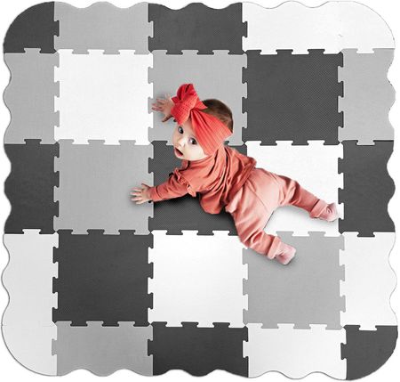 Happy Kiddo Mata Piankowa Puzzle Piankowe Duża Dzieci Kojec Gruba Kontrastowa 25Cz